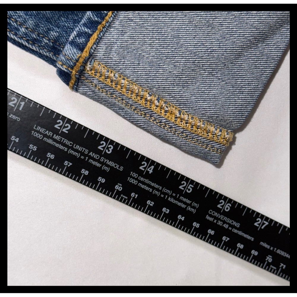 Talbots Straight Ankle‎ Cuff Jean Women 14W Blue Viola Wash Stretch Denim Casual - Picture 5 of 8